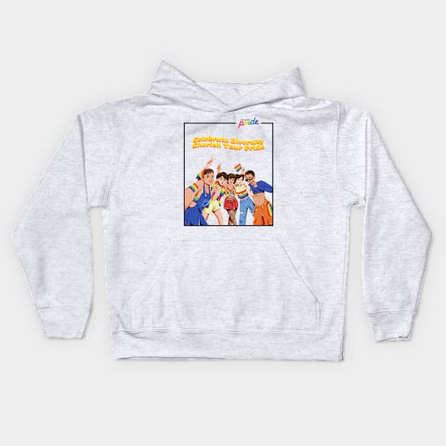 Celebrate Diversity, Cherish Your Pride Kids Hoodie by limatcin